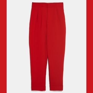 Zara high waisted red pants